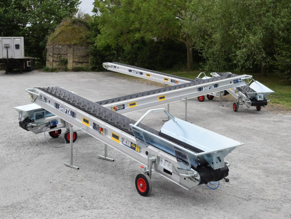 Une gamme de bandes transporteuses de différentes taille proposé en location par sautec